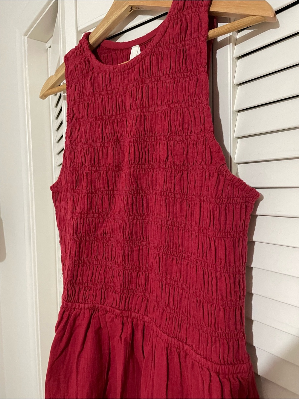 Sleeveless Smocked Maxi Dress in Poppi Red - Picture 9 of 10